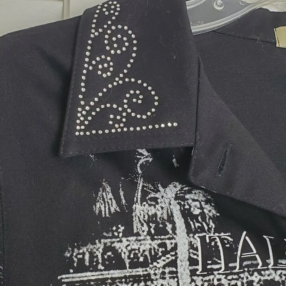 Cactus Women's Rhinestone Embellished Italy Jacket Size Small - Picture 3 of 9